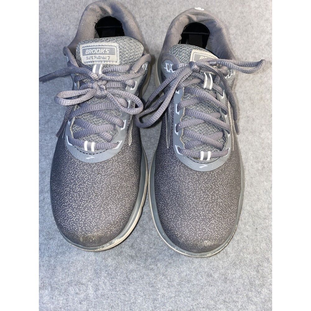 Brooks Women's‎ Pure Flow 7 Running Walking Shoe Sneaker Gray Knit Size 9 B